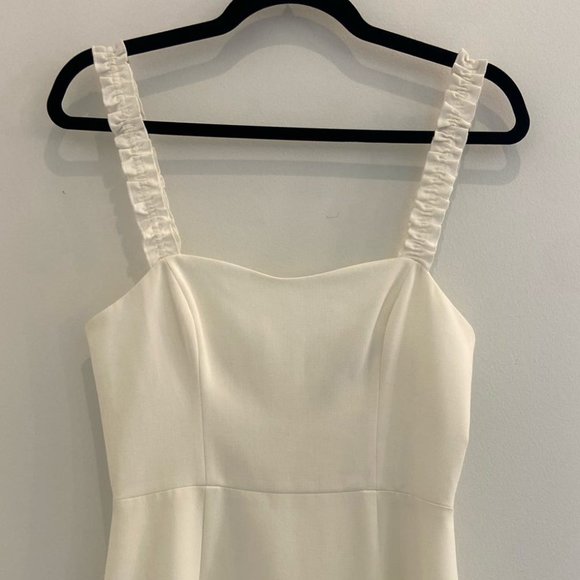 French Connection Whisper Ruffle Sweetheart White Dress - Size 6 - Picture 7 of 7